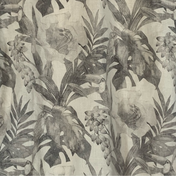 zara Man M size printed shortsleeve shirt / beach w parrots and tropical flowers - Picture 4 of 5